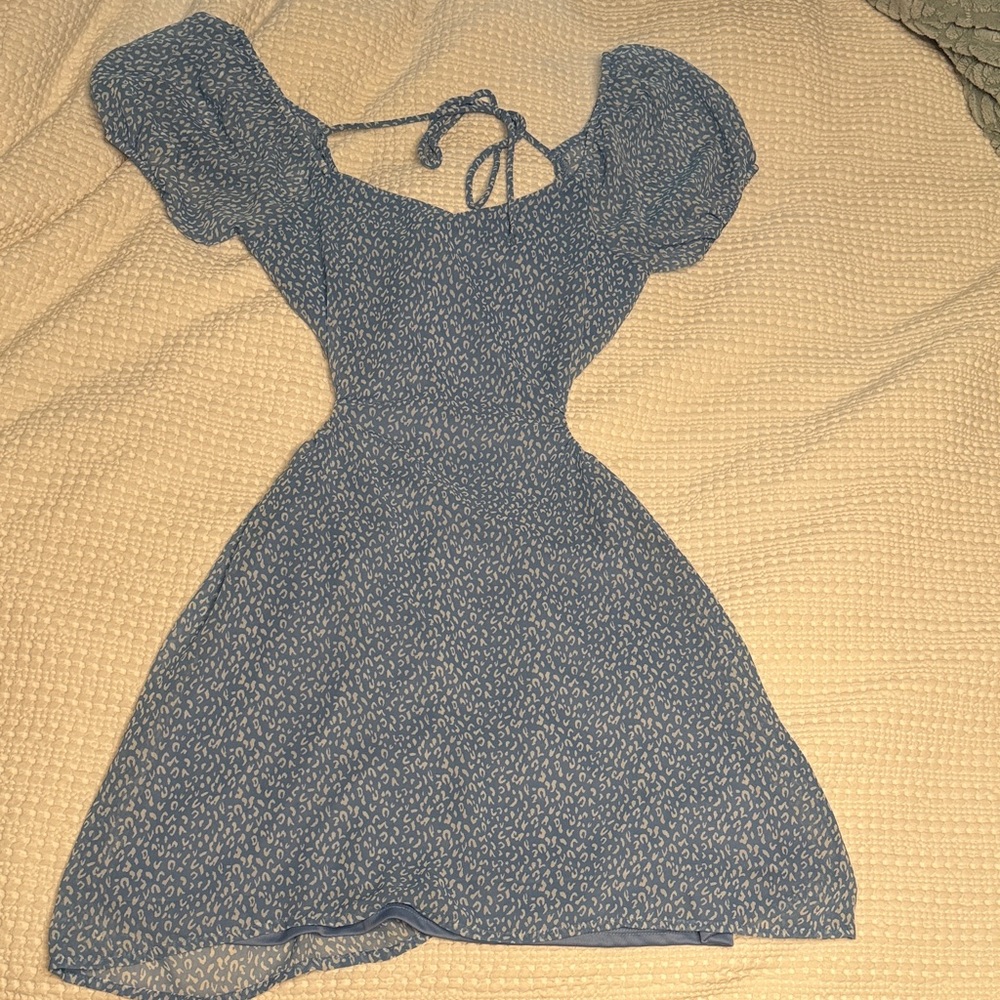 Le Lis Light Blue Patterned Dress